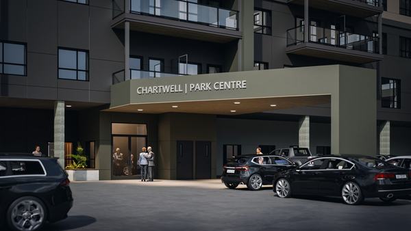 Park Centre Phase 2, entrance canopy and drop-off