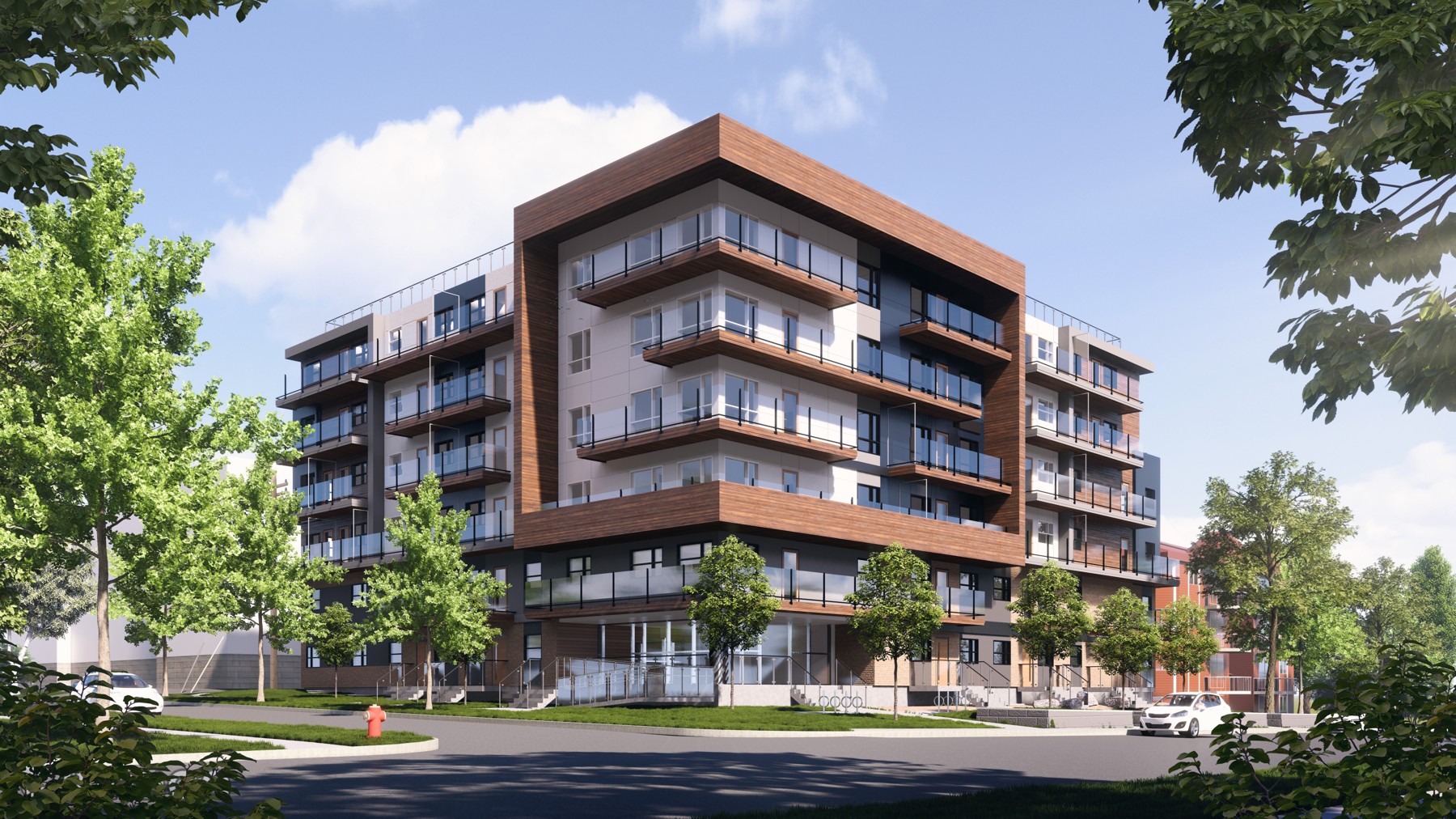 Architectural rendering of the Altairus apartment building in Edmonton.